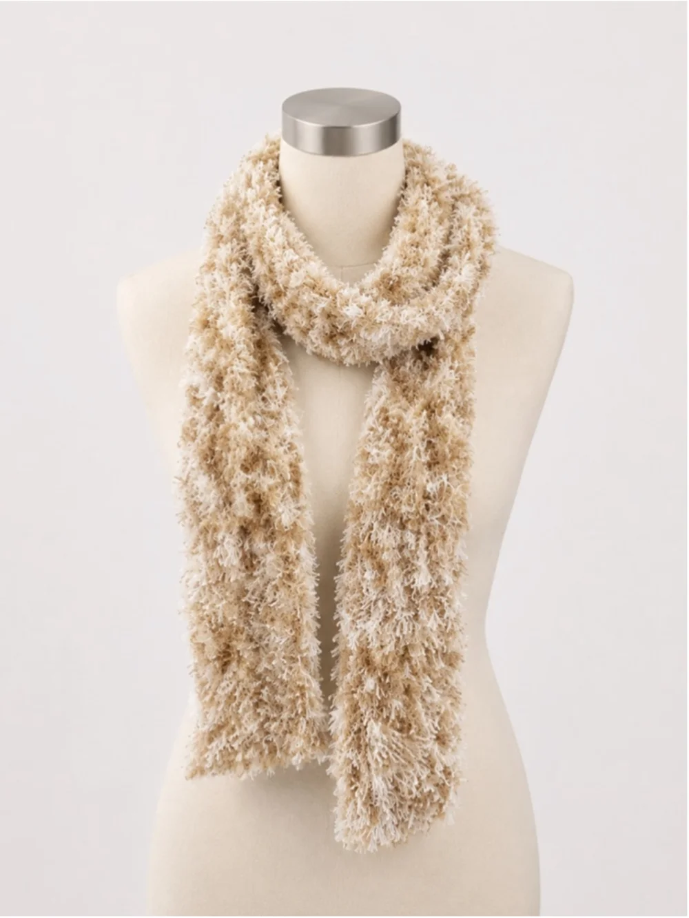 Super Soft Eyelash Scarf – Light Beige